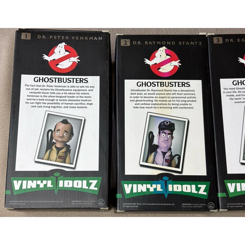 Vinyl Idolz Set of 3 Peter, Egon and Ray Ghostbusters 1 2 3 - Picture 3 of 10